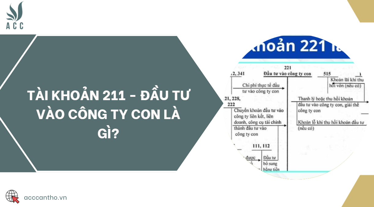 Tài khoản 211 - Đầu tư vào công ty con là gì?