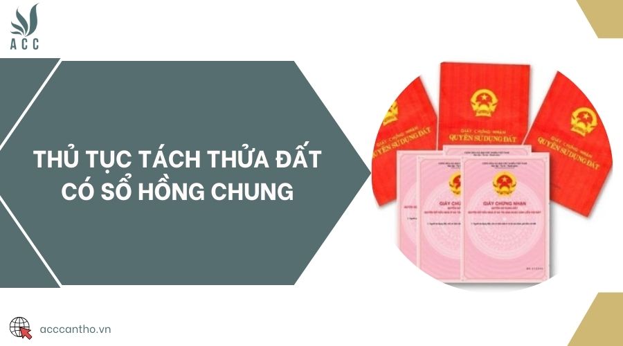 Thủ tục tách thửa đất có sổ hồng chung