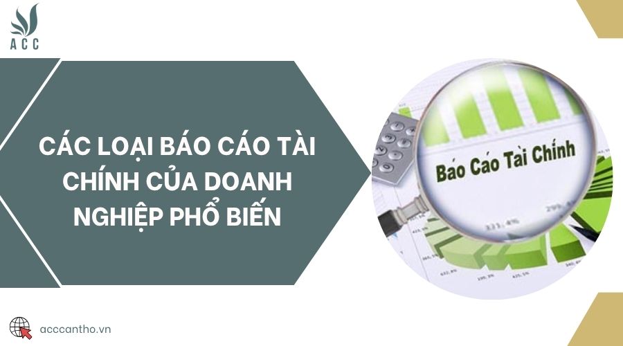Các loại báo cáo tài chính của doanh nghiệp phổ biến