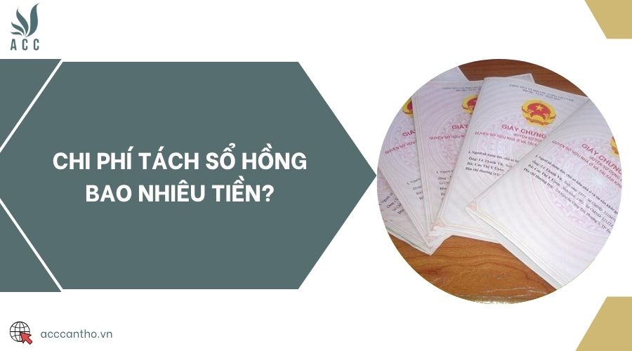Chi phí tách sổ hồng bao nhiêu tiền? 