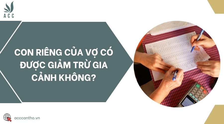 Con riêng của vợ có được giảm trừ gia cảnh không?