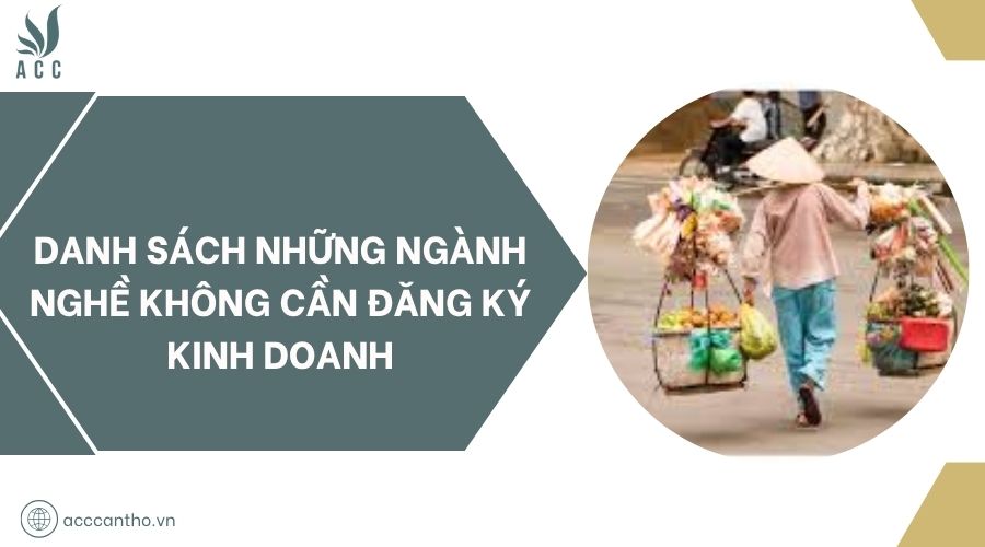 Danh sách những ngành nghề không cần đăng ký fv888