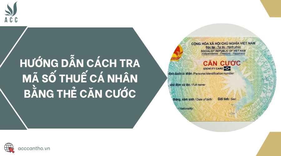 Hướng dẫn cách tra mã số thuế cá nhân bằng thẻ căn cước