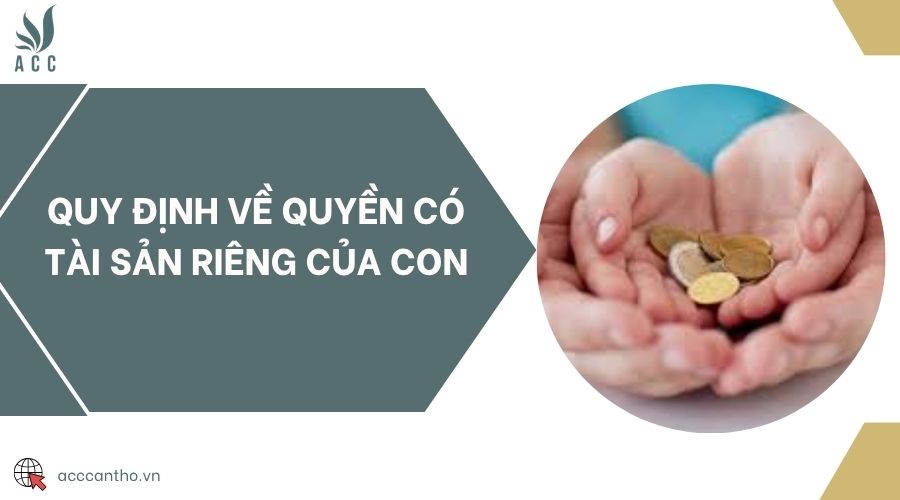 Quy định về quyền có tài sản riêng của con