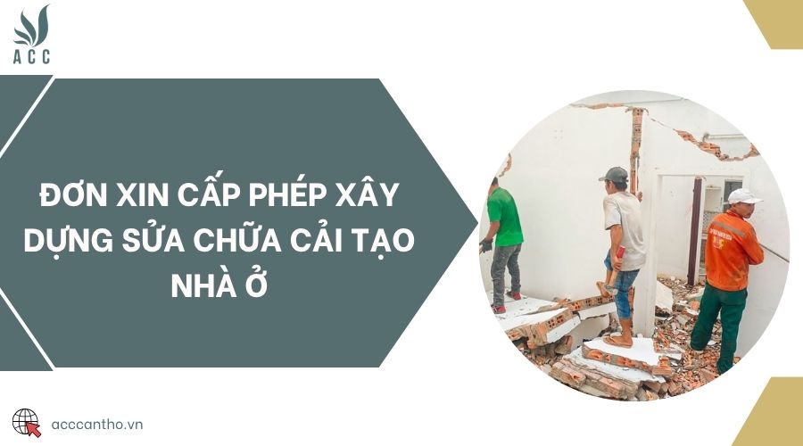 Đơn xin cấp phép fv88 vn sửa chữa cải tạo nhà ở