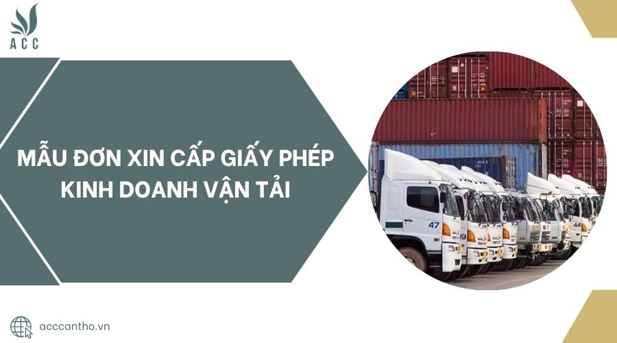 Mẫu đơn xin cấp giấy phép fv888 vận tải