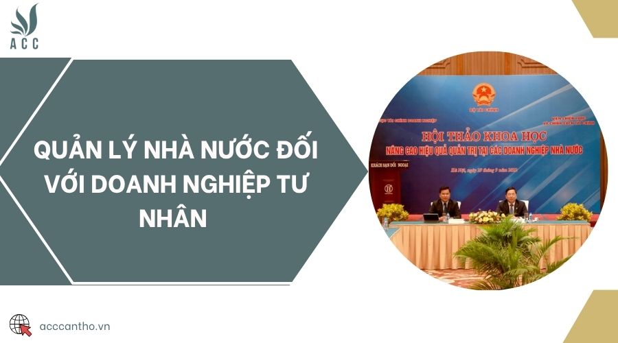 Quản lý nhà nước đối với doanh nghiệp tư nhân 
