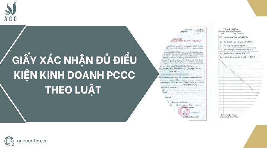 Giấy xác nhận đủ điều kiện fv888 PCCC theo luật 