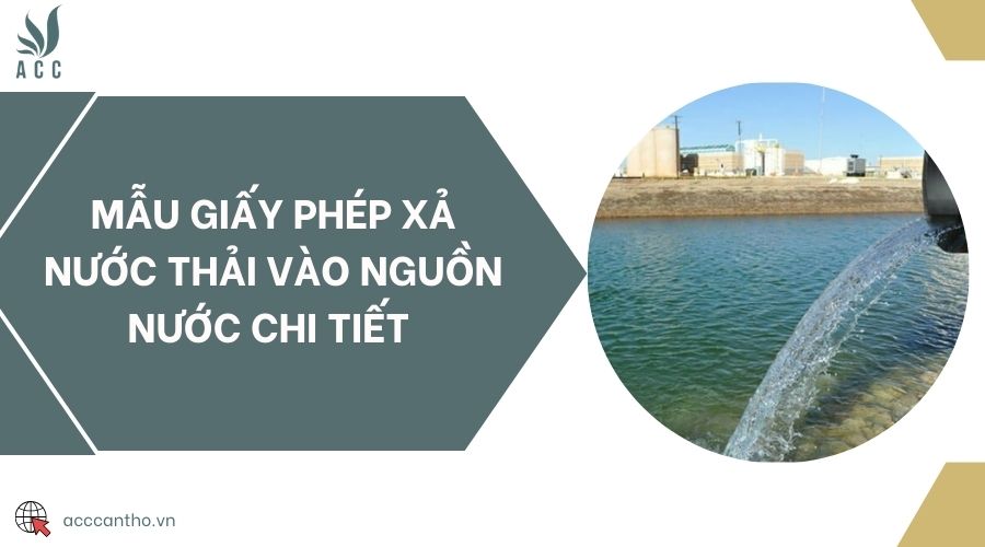 Mẫu giấy phép xả nước thải vào nguồn nước chi tiết 