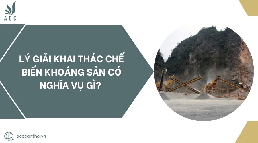Lý giải khai thác chế biến khoáng sản có nghĩa vụ gì?