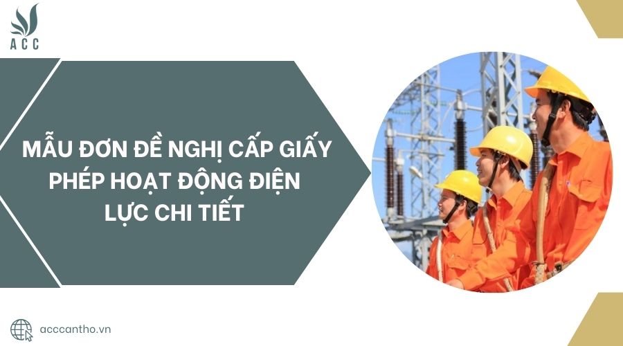 Mẫu đơn đề nghị cấp giấy phép hoạt động điện lực chi tiết 