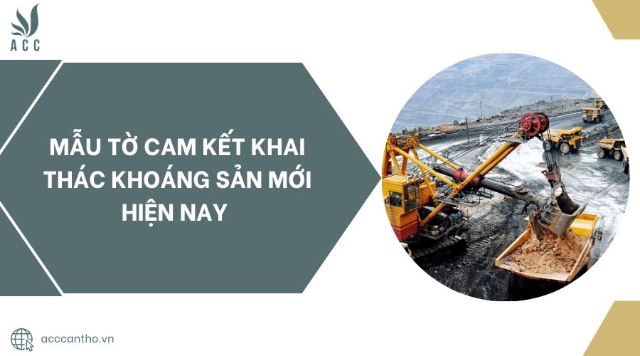 Mẫu tờ cam kết khai thác khoáng sản mới hiện nay 