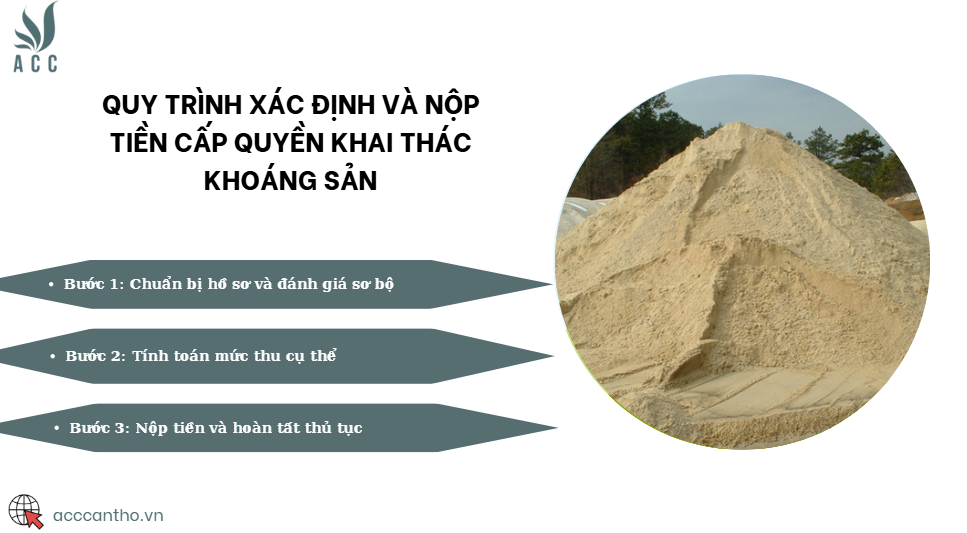 Quy trình xác định và nộp tiền cấp quyền khai thác khoáng sản