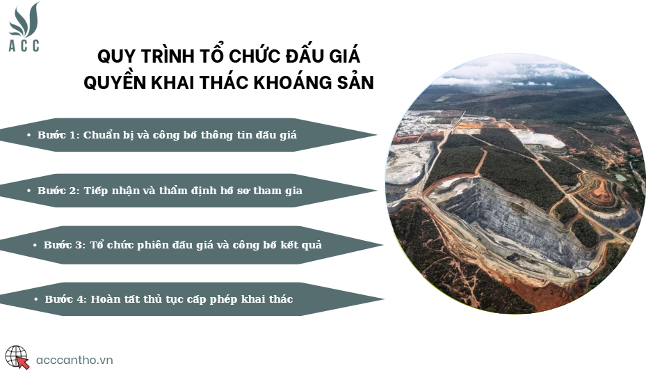 Quy trình tổ chức đấu giá quyền khai thác khoáng sản