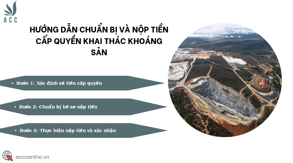Hướng dẫn chuẩn bị và nộp tiền cấp quyền khai thác khoáng sản