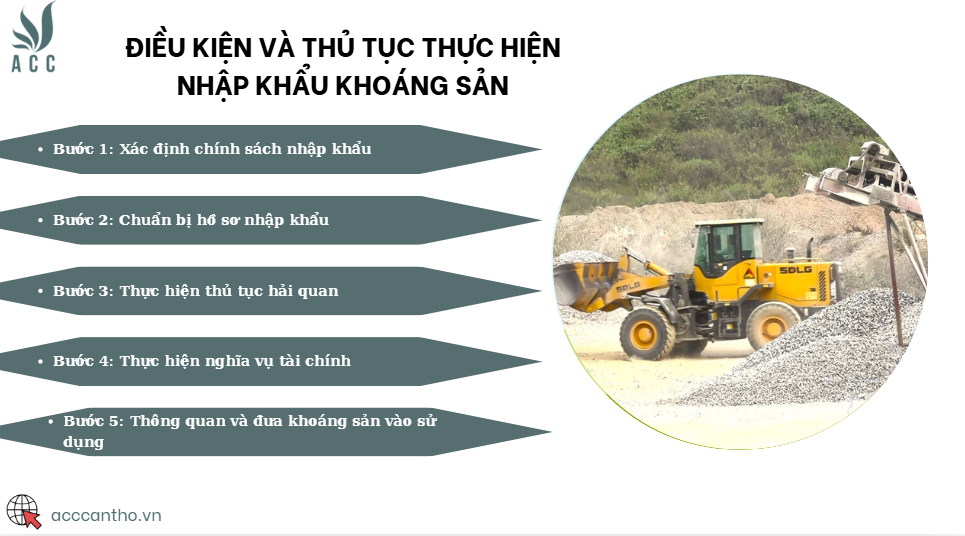 Điều kiện và thủ tục thực hiện nhập khẩu khoáng sản
