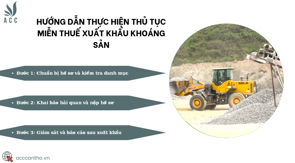 Hướng dẫn thực hiện thủ tục miễn thuế xuất khẩu khoáng sản