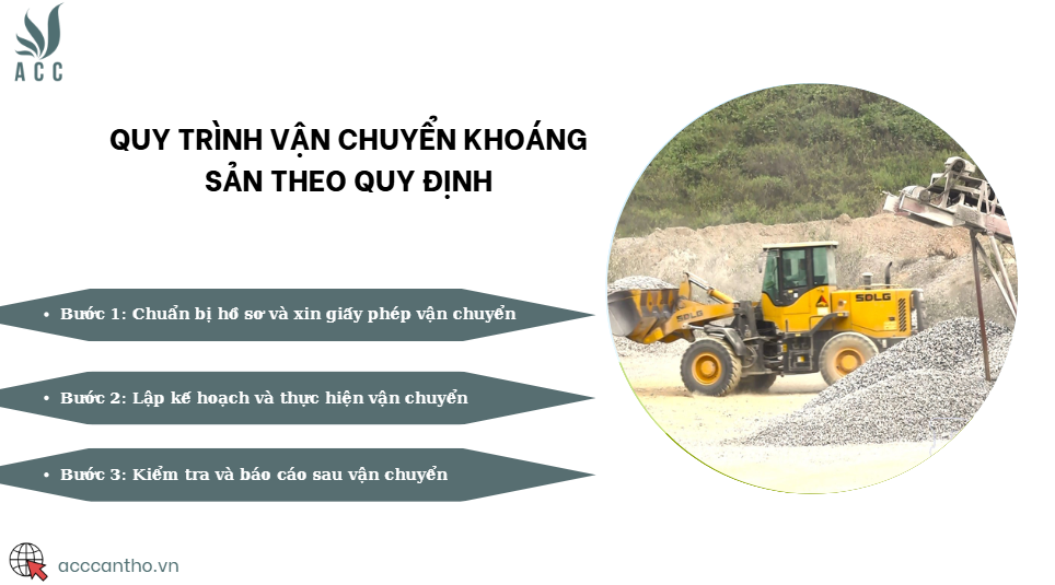 Quy trình vận chuyển khoáng sản theo quy định