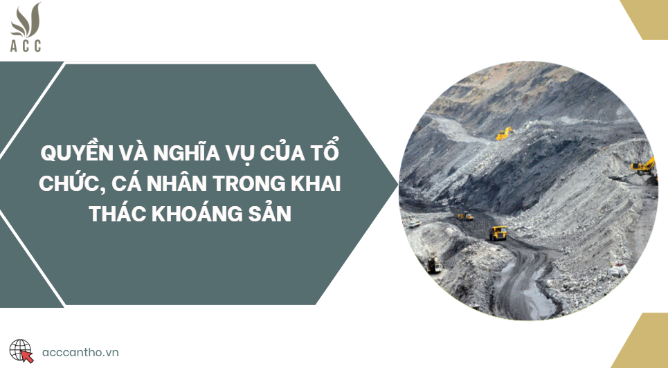 Quyền và nghĩa vụ của tổ chức, cá nhân trong khai thác khoáng sản