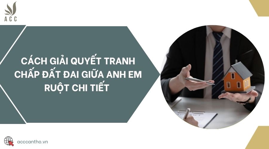 Cách giải quyết tranh chấp đất đai giữa anh em ruột chi tiết 