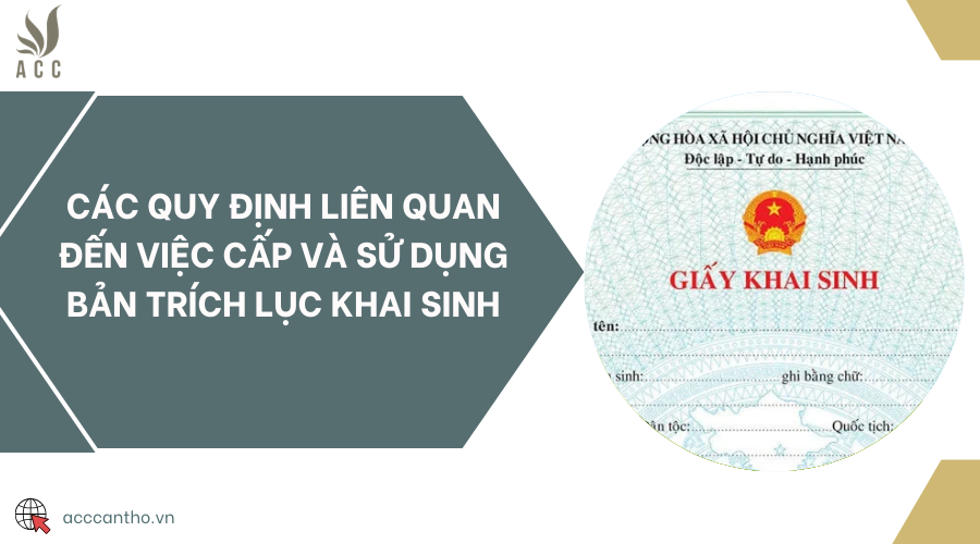 Các quy định liên quan đến việc cấp và sử dụng bản trích lục khai sinh
