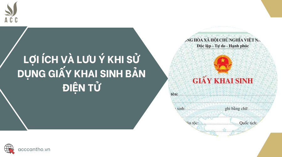 Lợi ích và lưu ý khi sử dụng giấy khai sinh bản điện tử