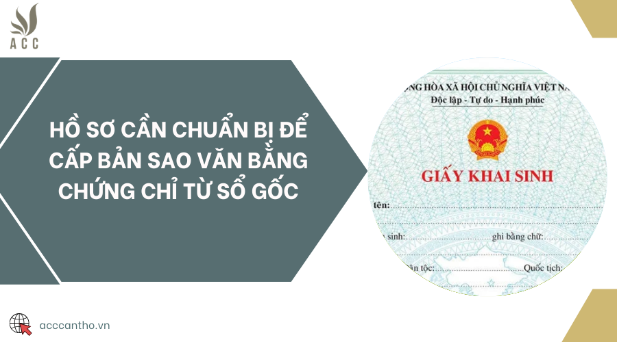 Hồ sơ cần chuẩn bị để cấp bản sao văn bằng chứng chỉ từ sổ gốc