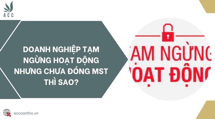 Doanh nghiệp tạm ngừng hoạt động nhưng chưa đóng MST thì sao?