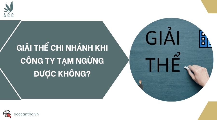 Giải thể chi nhánh khi công ty tạm ngừng được không?