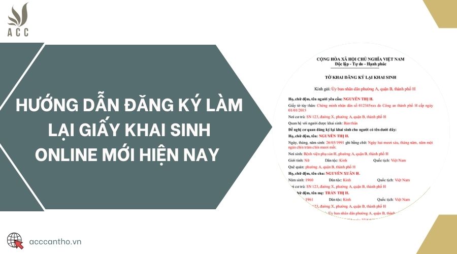 Hướng dẫn đăng ký làm lại giấy khai sinh online mới hiện nay 