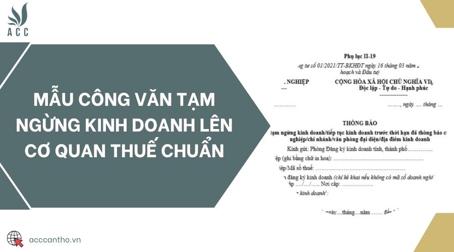 Mẫu công văn tạm ngừng fv888 lên cơ quan thuế chuẩn 