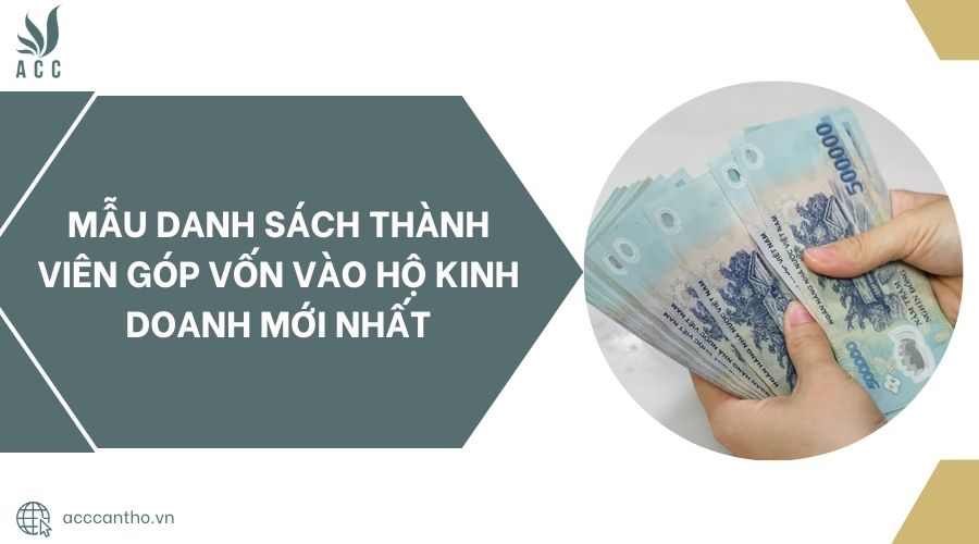 Mẫu danh sách thành viên góp vốn vào hộ fv888 mới nhất