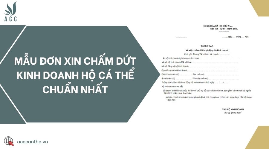 Mẫu đơn xin chấm dứt fv888 hộ cá thể chuẩn nhất