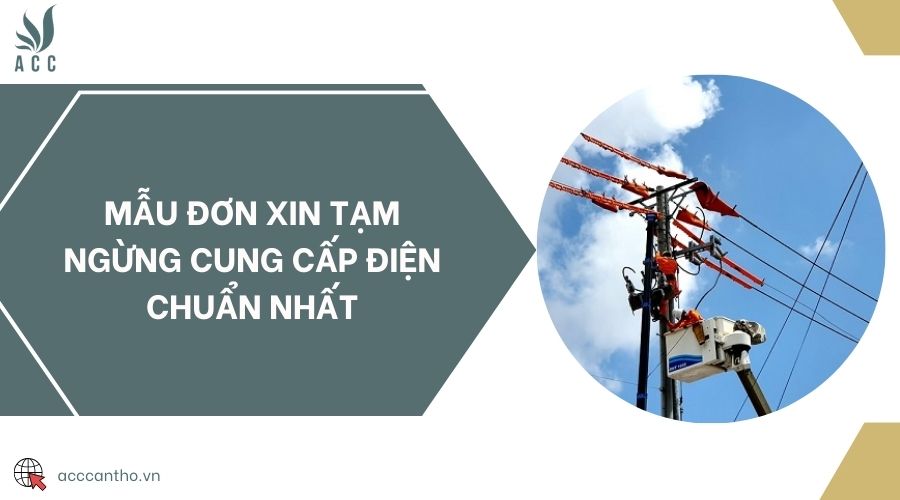 Mẫu đơn xin tạm ngừng cung cấp điện chuẩn nhất 