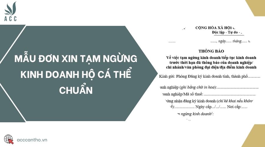Mẫu đơn xin tạm ngừng fv888 hộ cá thể chuẩn 