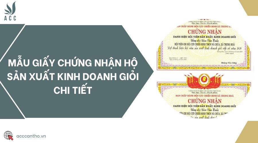 Mẫu giấy chứng nhận hộ sản xuất fv888 giỏi chi tiết