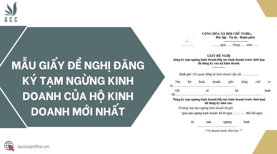 Mẫu giấy đề nghị đăng ký​ tạm ngừng fv888 của hộ fv888 mới nhất