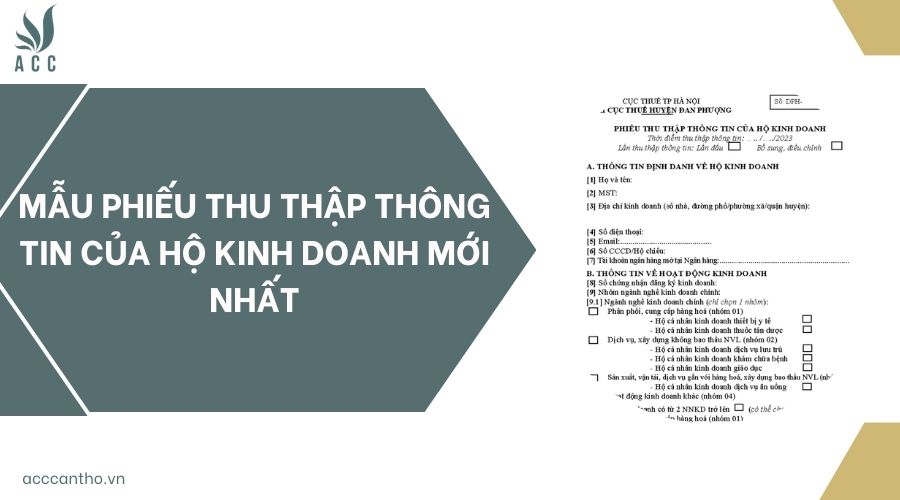 Mẫu phiếu thu thập thông tin của hộ fv888 mới nhất