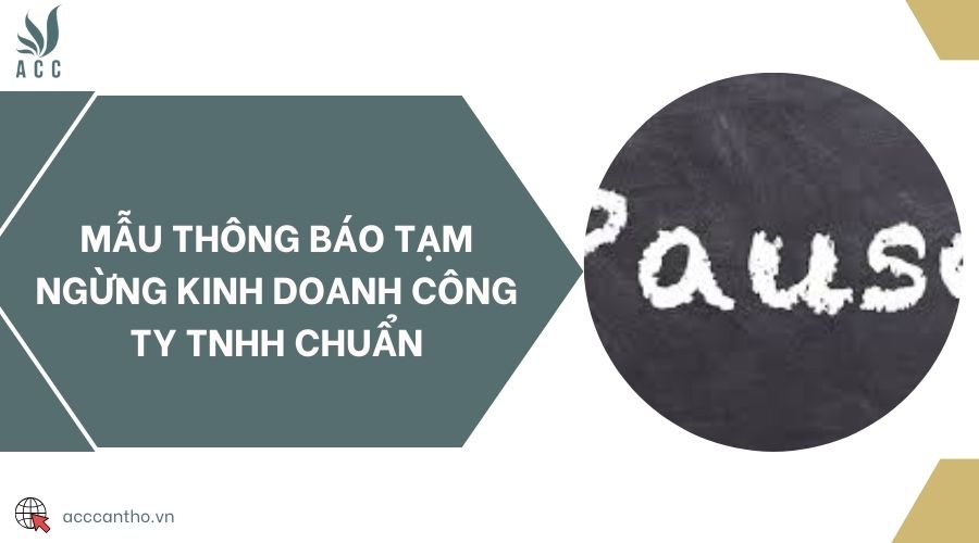 Mẫu thông báo tạm ngừng fv888 công ty TNHH chuẩn 