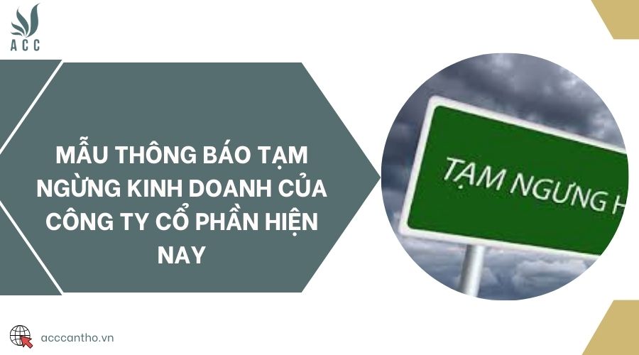 Mẫu thông báo tạm ngừng fv888 của công ty cổ phần hiện nay