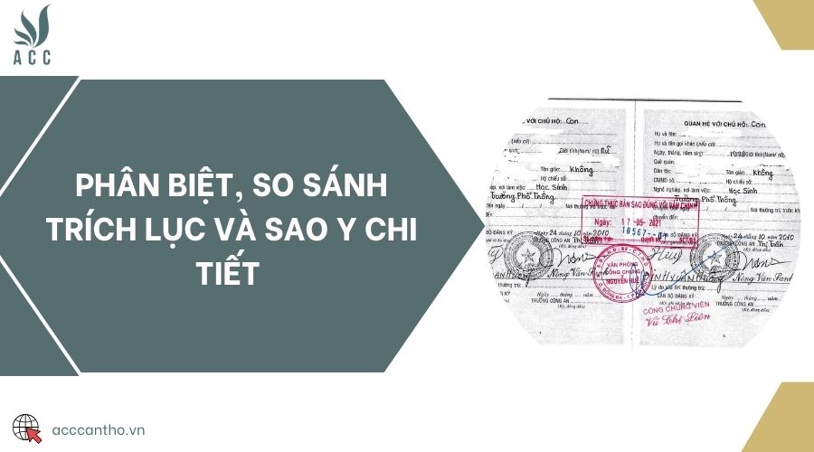 Phân biệt, so sánh trích lục và sao y chi tiết 