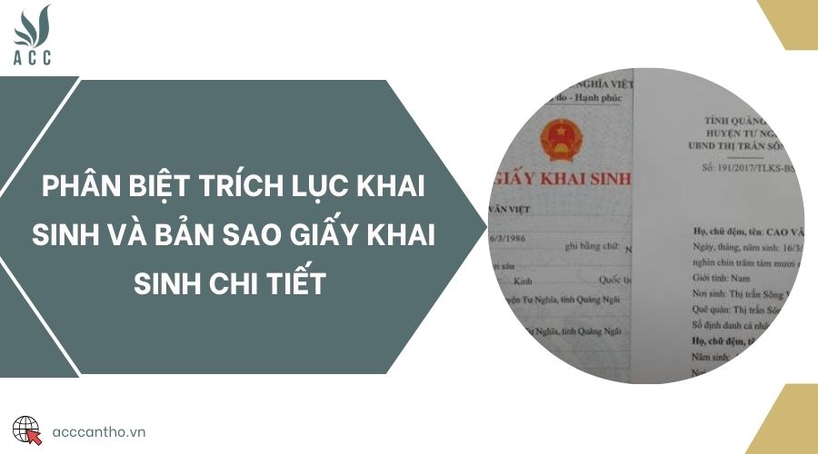 Phân biệt trích lục khai sinh và bản sao giấy khai sinh chi tiết 