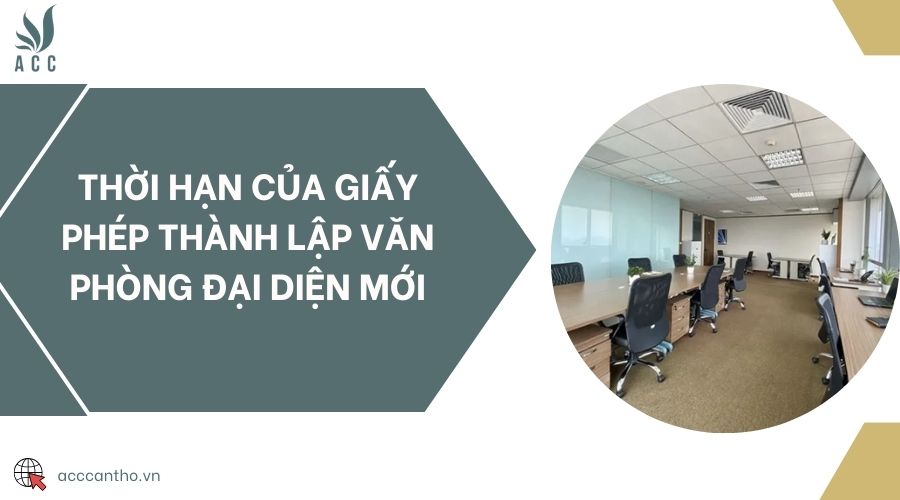 Thời hạn của giấy phép thành lập văn phòng đại diện mới