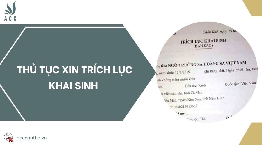 Thủ tục xin trích lục khai sinh