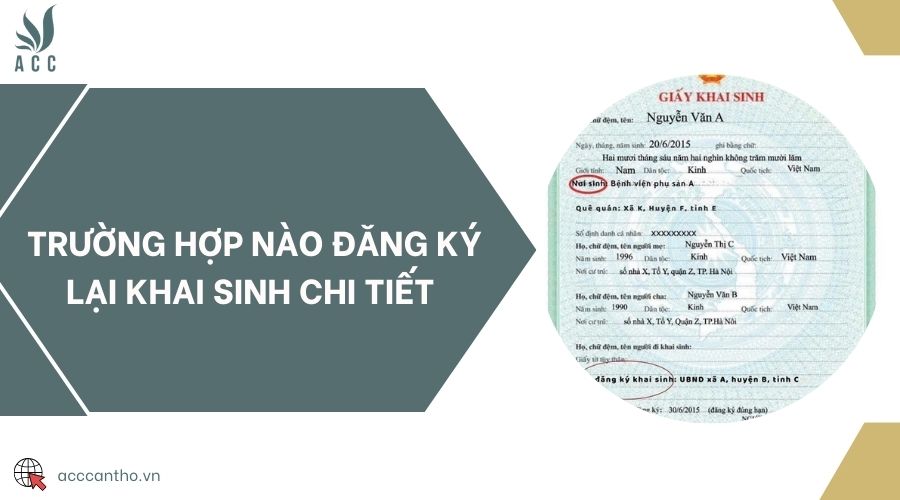 Trường hợp nào đăng ký lại khai sinh chi tiết 