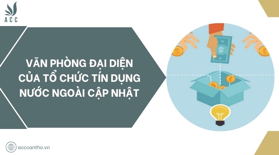 Văn phòng đại diện của tổ chức tín dụng nước ngoài cập nhật