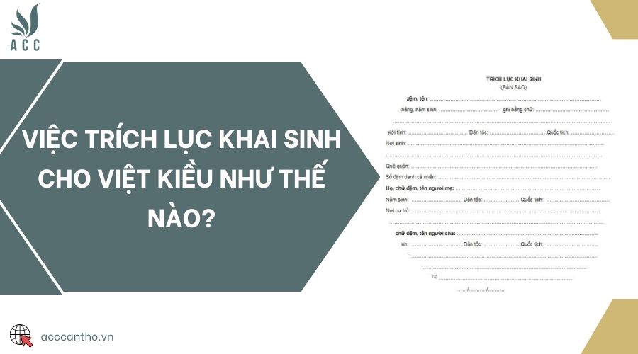 Làm trích lục khai sinh cho Việt kiều như thế nào?