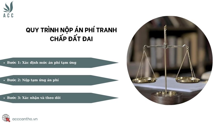 Quy trình nộp án phí tranh chấp đất đai