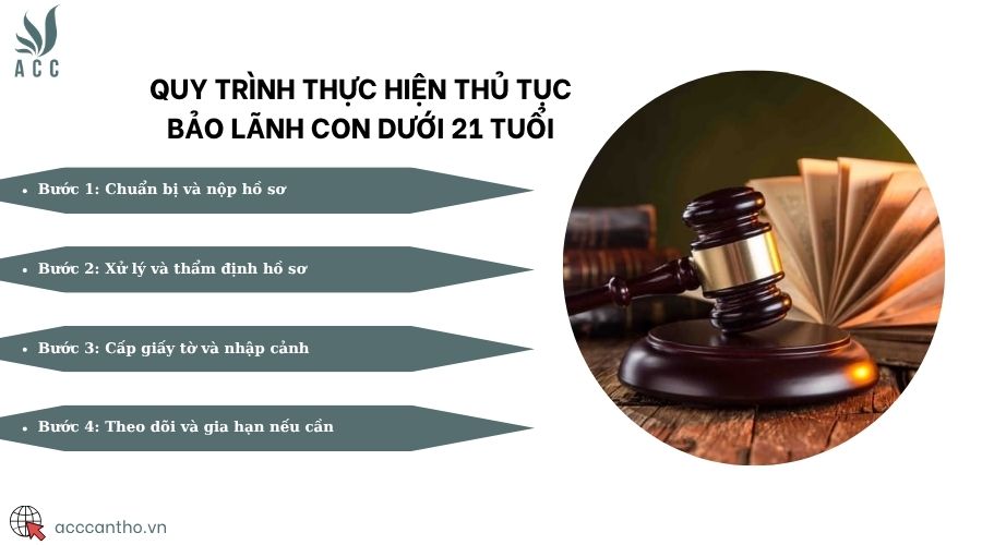 Quy trình thực hiện thủ tục bảo lãnh con dưới 21 tuổi