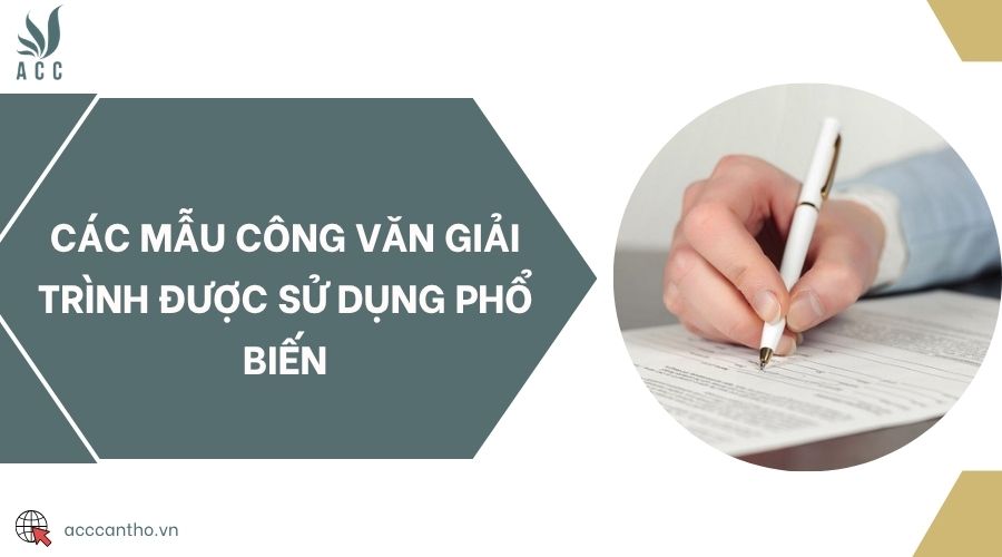 Các Mẫu Công văn giải trình được sử dụng phổ biến